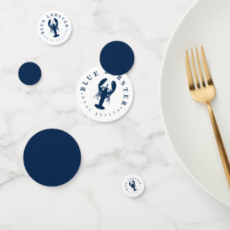 Confettis Bouton Immobilier Homard Bleu