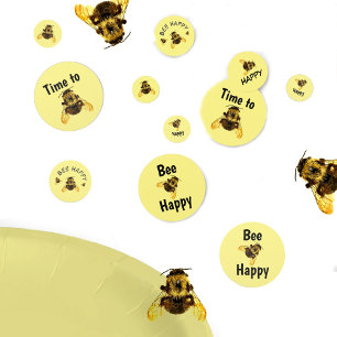 Confettis Bumblebees Jaunes Abees Heureux