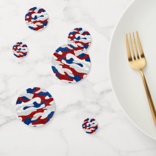 Confettis Camo américain du 4 juillet pailleté