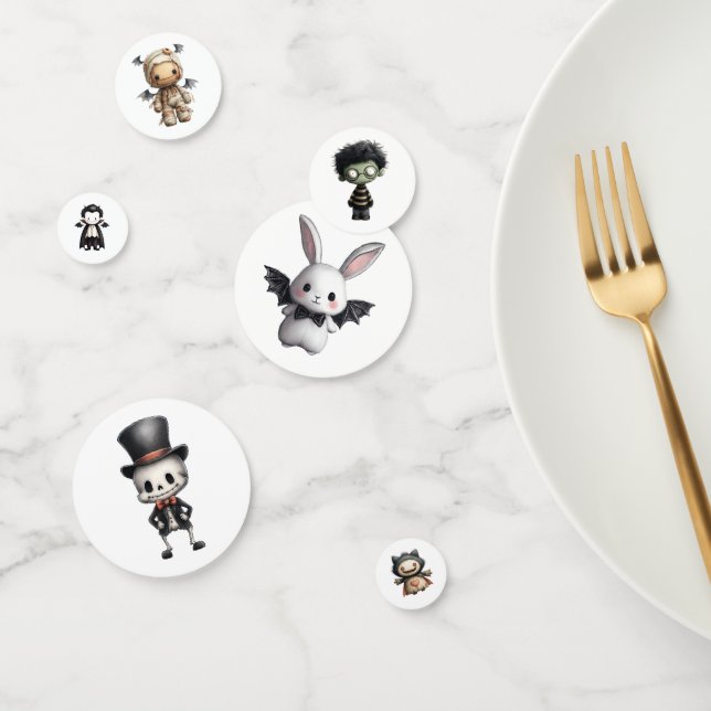 Confettis Caractères Halloween mignons (Groupe)