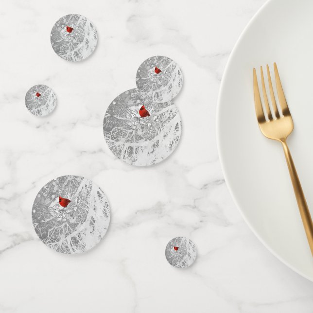 Confettis Cardinal en hiver (Groupe)