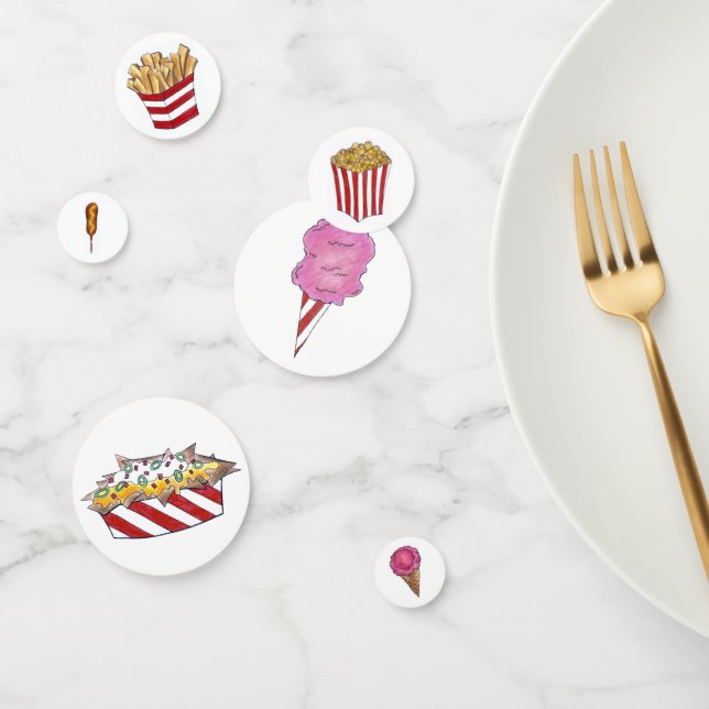 Confettis Carnival Nacho Coton Bonbon Popcorn Glace (Groupe)