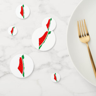 Confettis Carte de Palestine Watermelon Symbole de la libert
