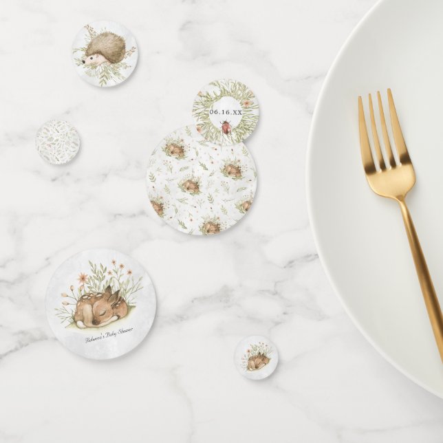 Confettis Cerf de forêt | Parti des animaux de forêt (Groupe)