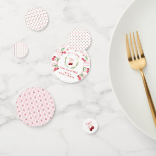 Confettis Cerise sur le dessus   FÊTE DES MARIÉES