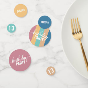 Confettis Chaussure couleur moderne et Muet Anniversaire
