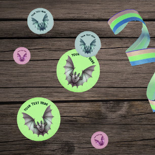 Confettis Chauves-souris volantes effrayantes Verts Bleus Ro