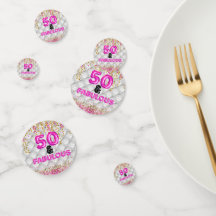 Chic Gold Pink Parties scintillant 50 Fabuleux 50e