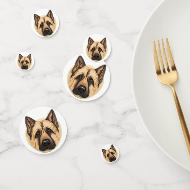 Confettis Chien berger allemand 3D inspiré (Groupe)