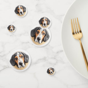 Confettis Chien Bluetick Coonhound Inspiré 3D