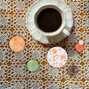 Confettis Chute d'action de grâce des fleurs sauvages orange