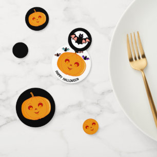 Confettis Citrouilles et chauves-souris d'Halloween