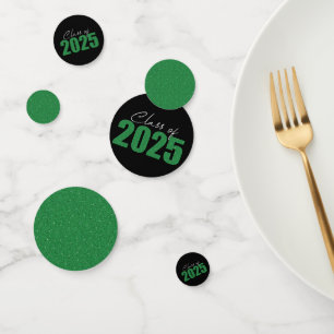 Confettis Classe de Parties scintillant verte de 2025