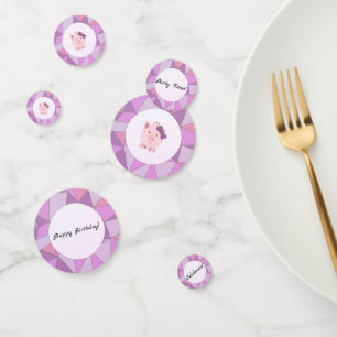 Confettis Cochon fille mignonne