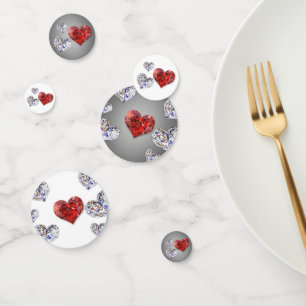 Confettis Coeurs de diamants précieux et élégants