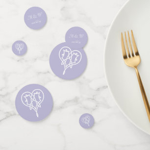 Confettis Coeurs de tressage celtique dans la table de lavan