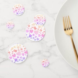 Confettis Cœurs flottants aquarelle (personnalisable)