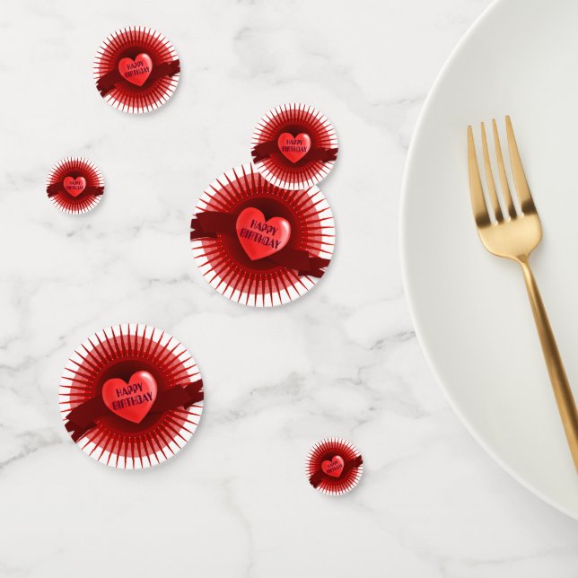 Confettis Coeurs rouges (Groupe)