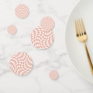 Confettis Collection de mariage Rose Gold Check Damier 
