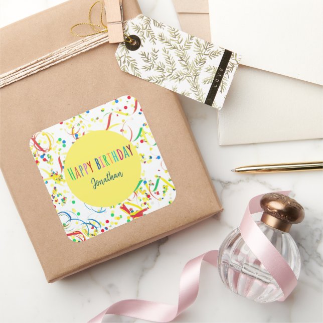 Confettis coloré Autocollant de custom (Cadeaux)