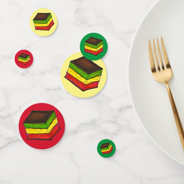 Confettis Cookies de Noël italiens Rainbow Seven Layer (Groupe)
