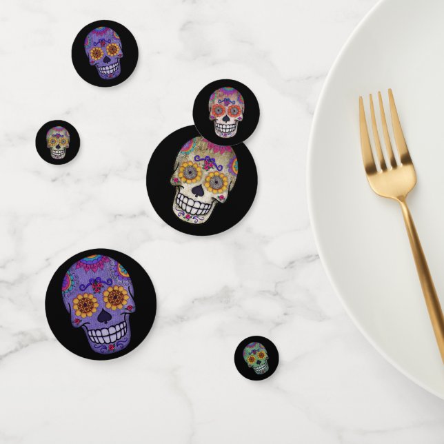 Confettis Crânes à sucre | Dia de Muertos (Groupe)