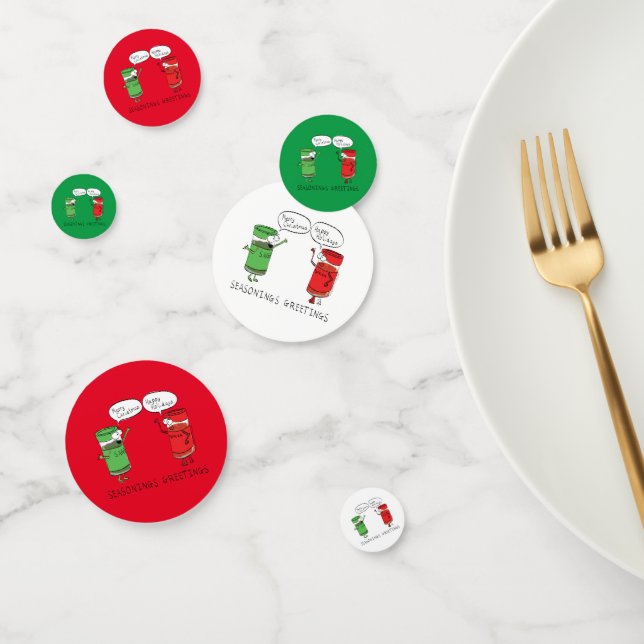 Confettis Cuisine de Noël Drôle Chef épices (Groupe)