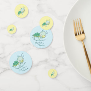 Confettis Cute Baby shower de tortue de mer Kawaii