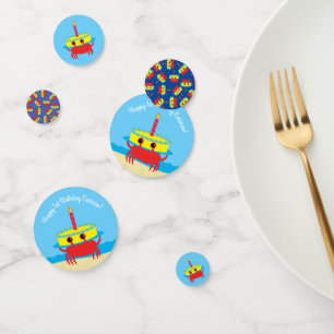 Confettis Cute Crab Beach 1er anniversaire
