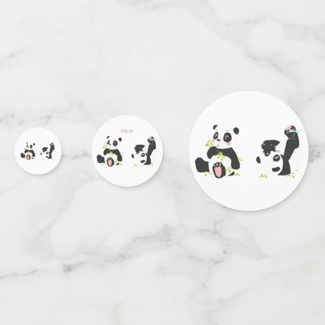 Confettis Cute pandas (Devant)