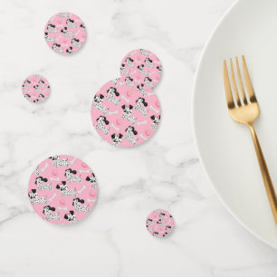Confettis Dalmatiens chiots taches noires rose jouet balle b