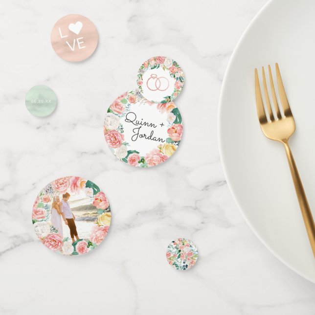 Confettis de Fête de Mariage Florale d'Été aux Jou (Groupe)