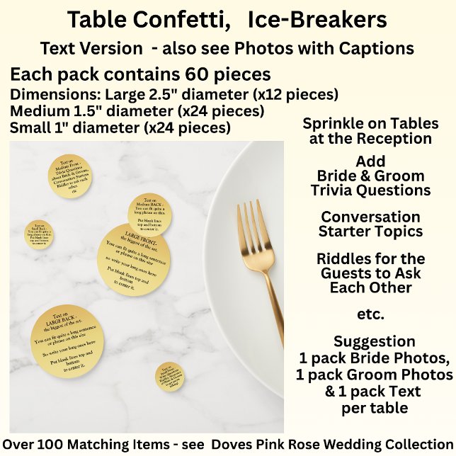 Confettis de table 60 pièces - Ajouter du texte, d (Créateur téléchargé)
