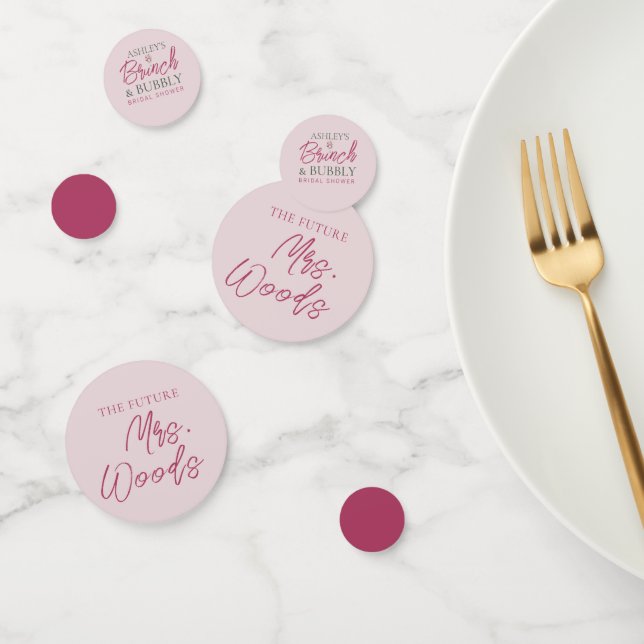 Confettis de table 'Brunch et Bulles' pour enterre (Groupe)