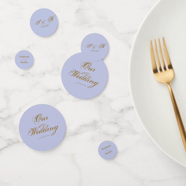 Confettis de table de mariage élégants modernes en (Groupe)