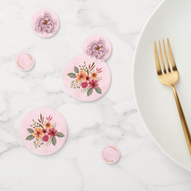 Confettis de table Fleurs roses pour une touche d' (Groupe)
