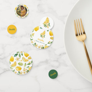 Confettis de table personnalisés au citron