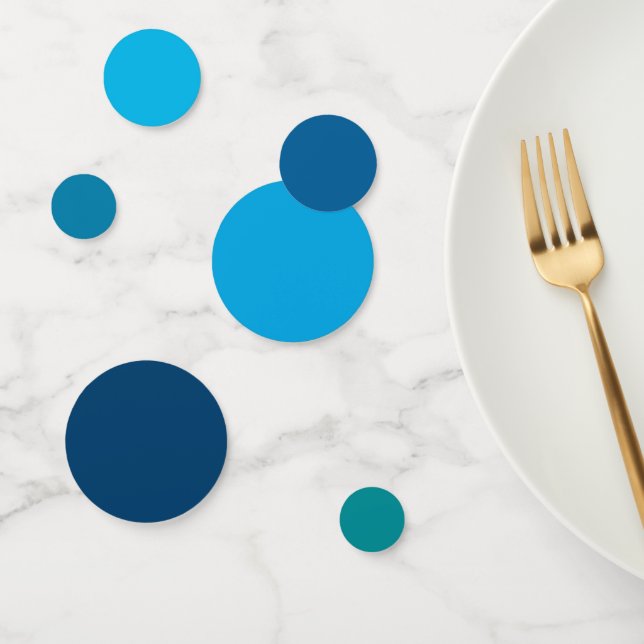 Confettis de table pour fête thème dégradé de bleu (Groupe)