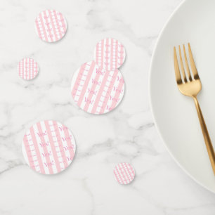 Confettis de table Rose & Blanc rayé Elle a dit Ou