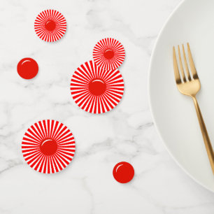 Confettis de table Soleil Levant Rouge Blanc