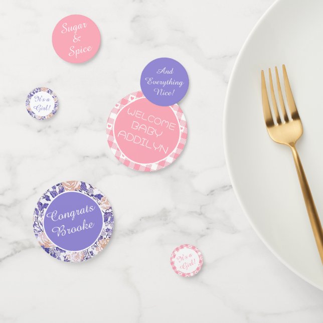 Confettis Décor de Baby shower soigné Table (Groupe)