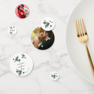 Confettis Décor Mariage Eucalyptus verdoyant