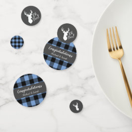 Confettis Deer Hunter Lodge Baby shower Antlers Boy Blue