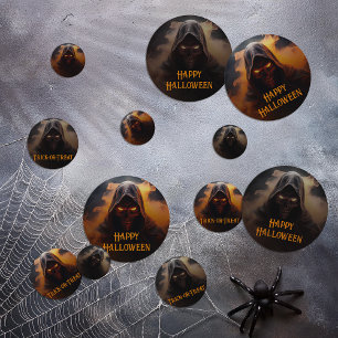 Confettis Démon foncé avec halloween de fumée orange