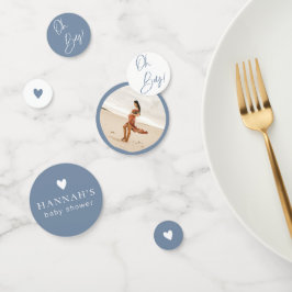 Confettis Denim Blue Boy Baby shower Custom