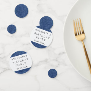 Confettis Denim Fabric, Denim Texture, Blue Denim, Anniversa