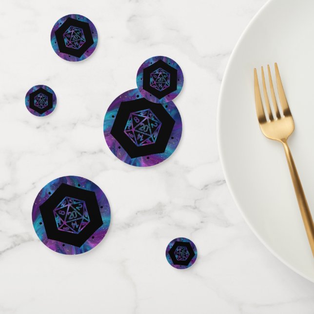 Confettis Dés RPG | Nebula Imaginaire Retro Tabletop PnP Gam (Groupe)