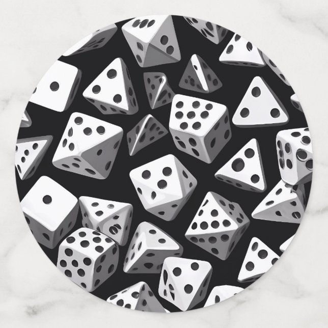 Confettis Dice Delight : Une Cascade géométrique (Grand recto)