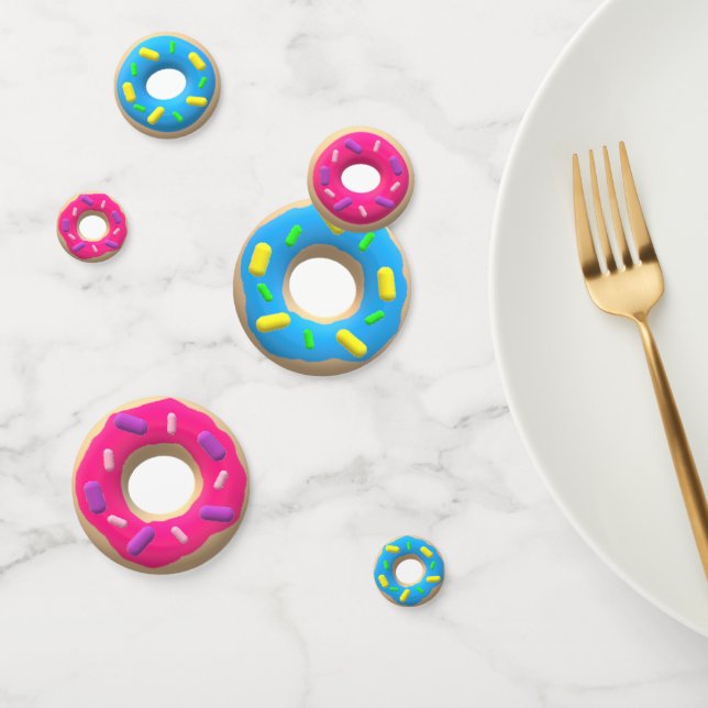 Confettis Donuts rose et bleu (Groupe)