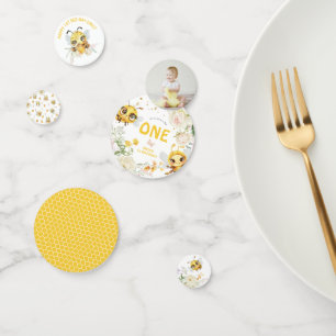 Confettis Douce à l'abeille UNE Bumble Bee 1er anniversaire